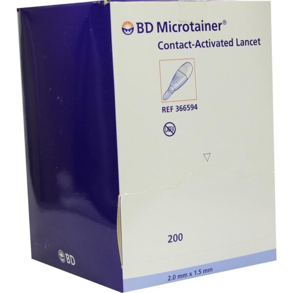 BD MICROTAINER Lanzette blau 1