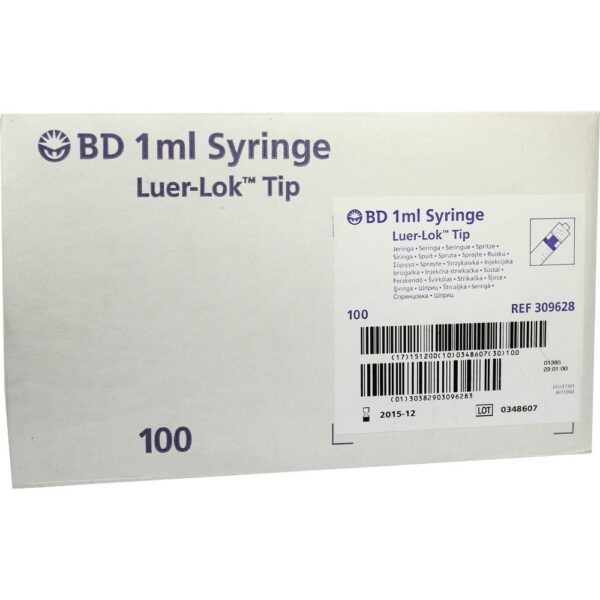 BD PLASTIPAK Spr.1 ml Luer Lok 3teilig