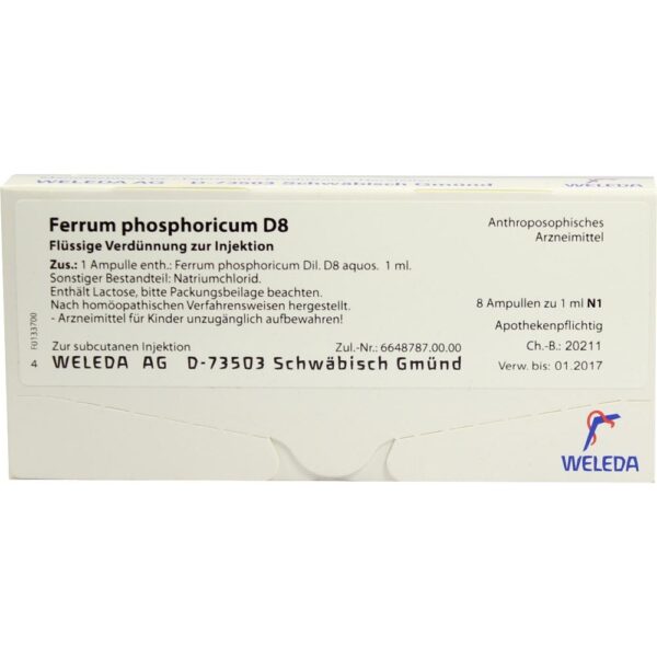 FERRUM PHOSPHORICUM D 8 Ampullen