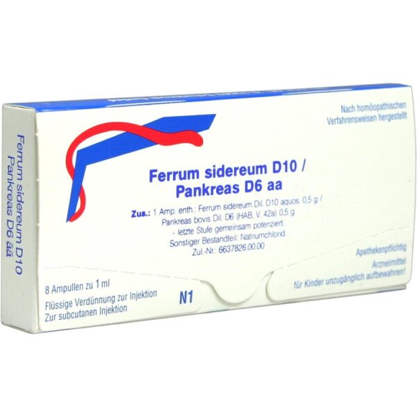 FERRUM SIDEREUM D 10/Pankreas D 6 aa Ampullen