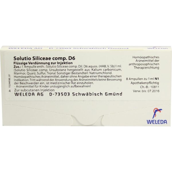 SOLUTIO SILICEAE comp.D 6 Ampullen