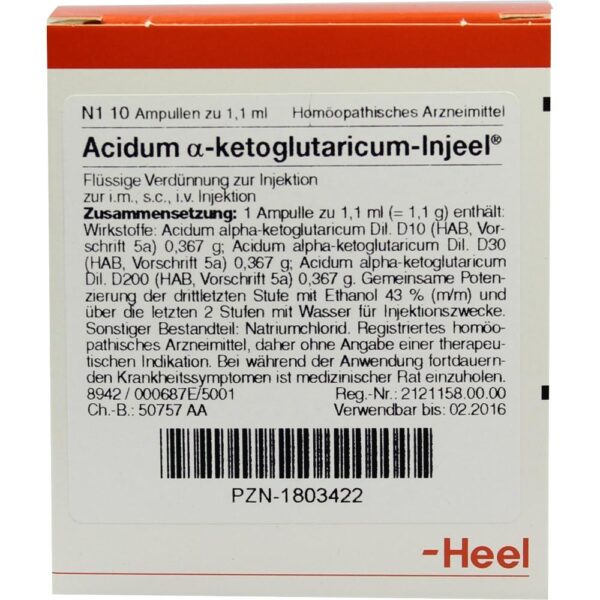 ACIDUM ALPHA KETOGLUTARICUM Injeel Ampullen