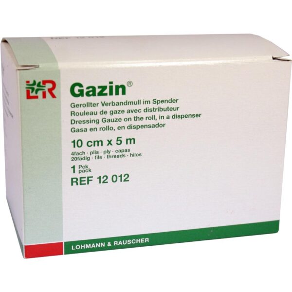 GAZIN Verbandmull 10 cmx5 m 4fach gerollt