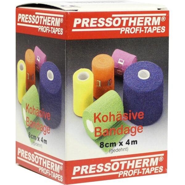 PRESSOTHERM Kohäsive Bandage 8 cmx4 m weiß