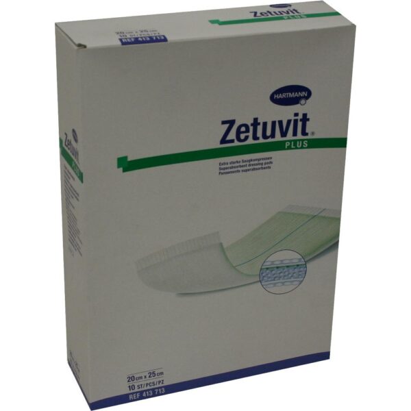 ZETUVIT Plus extrastarke Saugkompr.steril 20x25 cm