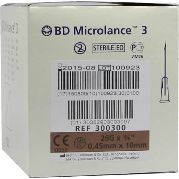 BD MICROLANCE Kanüle 26 G 3/8 0