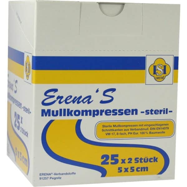 ERENA STERIL Mullkompr.5x5 cm 8fach