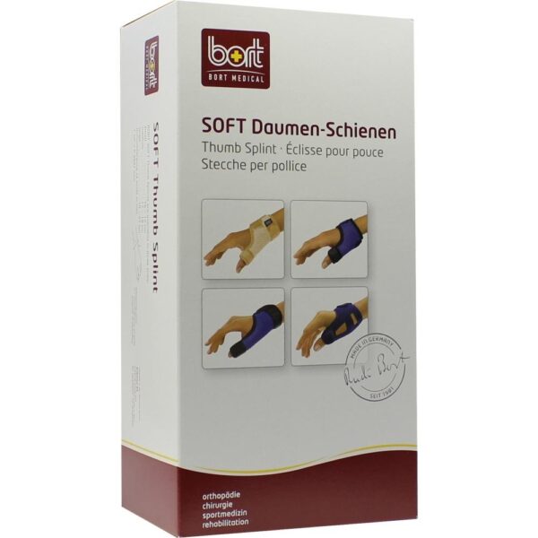 BORT Soft Daumenschiene lang S schwarz