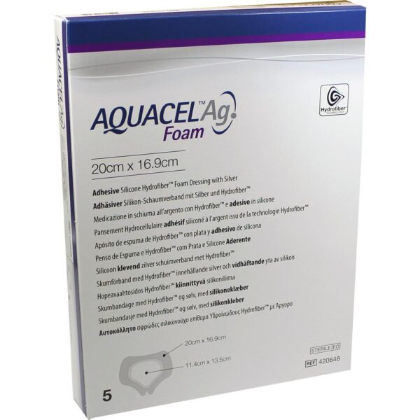 AQUACEL Ag Foam adhäsiv Sakral 20x16