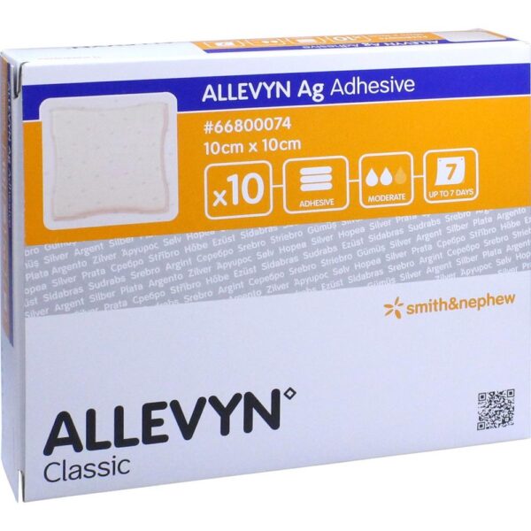 ALLEVYN Ag Adhesive 10x10 cm Wundverband