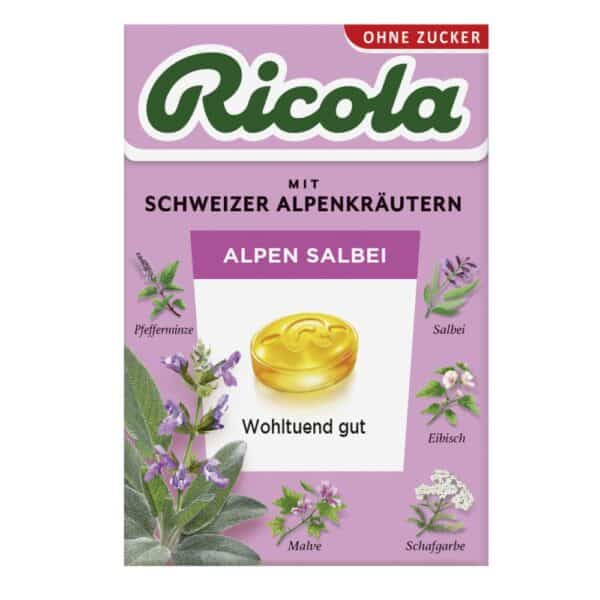 Ricola Alpen Salbei Schweizer Kräuterbonbon zuckerfrei