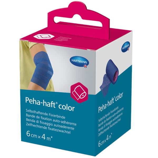 PEHA-HAFT Color Fixierbinde latexf.6 cmx4 m blau