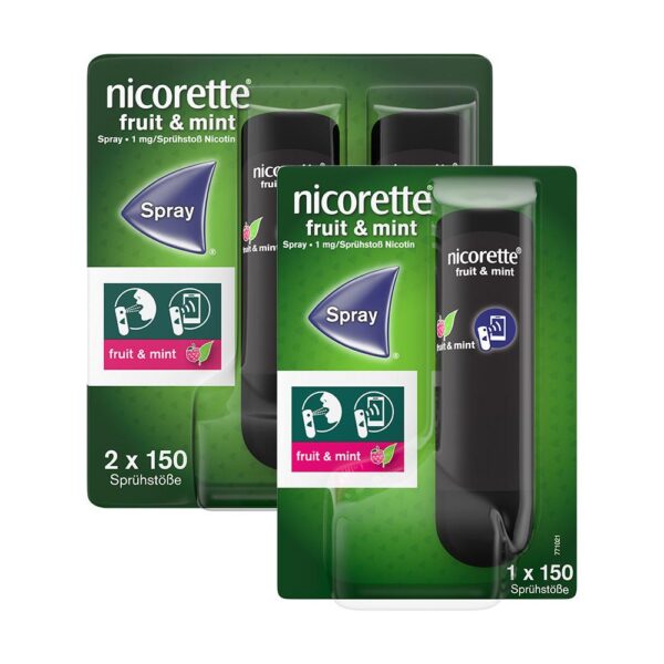 nicorette fruit & mint Spray 3er Set