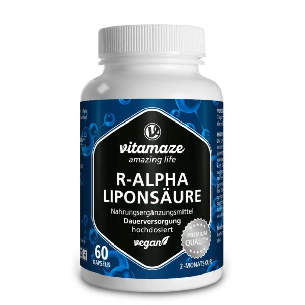 R-ALPHA-LIPONSÄURE 200 mg hochdosiert vegan