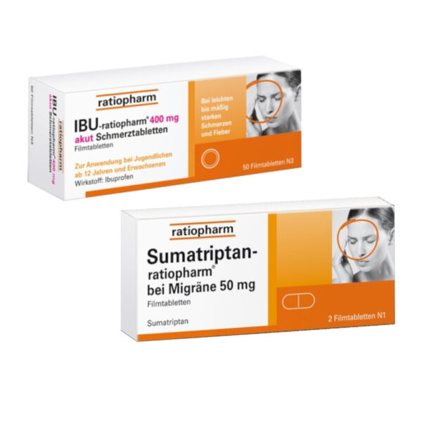 Migräne Set Ratiopharm mit Sumatriptan