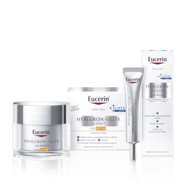 Eucerin Anti-Age Hyaluron-Filler Tagespflege LSF30 und Augenpflege Routine Set