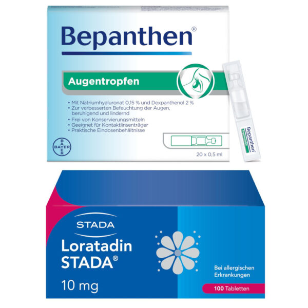 Bepanthen Augen- und Nasensalbe & Loratadin Stada Set