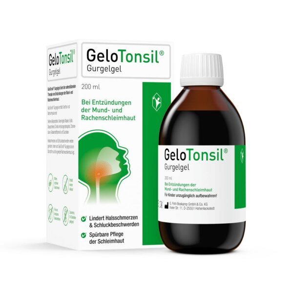 GeloTonsil Gurgelgel lindert Halsschmerzen & Schluckbeschwerden 200 ml