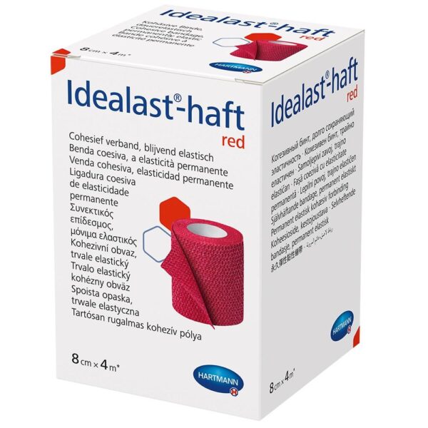 IDEALAST-haft color Binde 8 cmx4 m rot