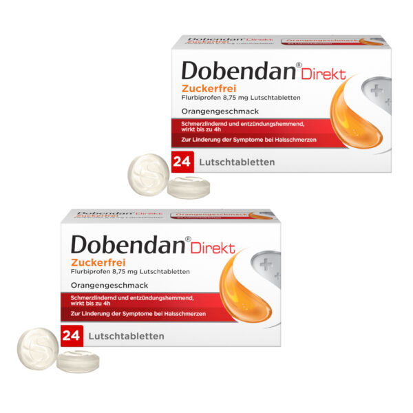 Dobendan Direkt Zuckerfrei Lutschtabletten 24 Stück Doppelpack