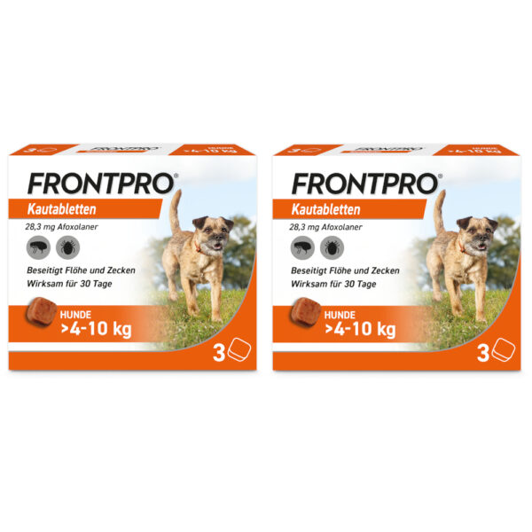 FRONTPRO Kautabletten Hunde 4-10 kg Doppelpack