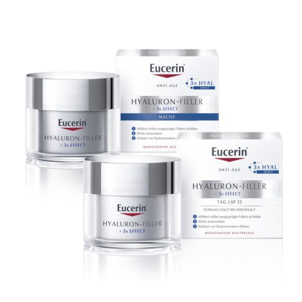 Eucerin Anti-Age Hyaluron-Filler Tagespflege und Nachtpflege Routine Set