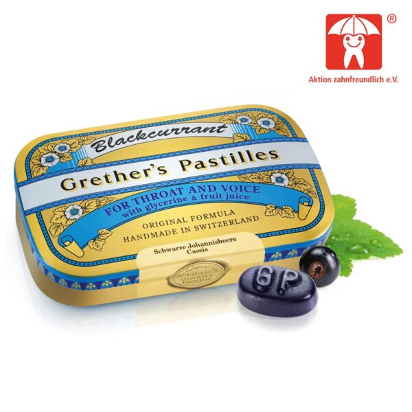 Grethers Pastilles Blackcurrant Gold Dose