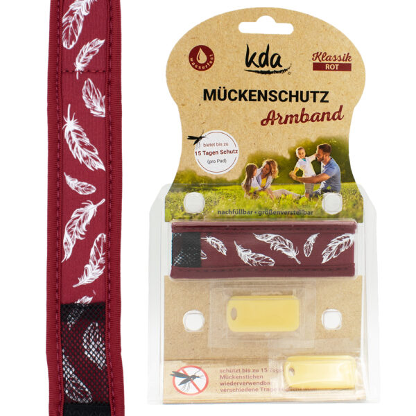 Mückenschutz Armband Rot Kda