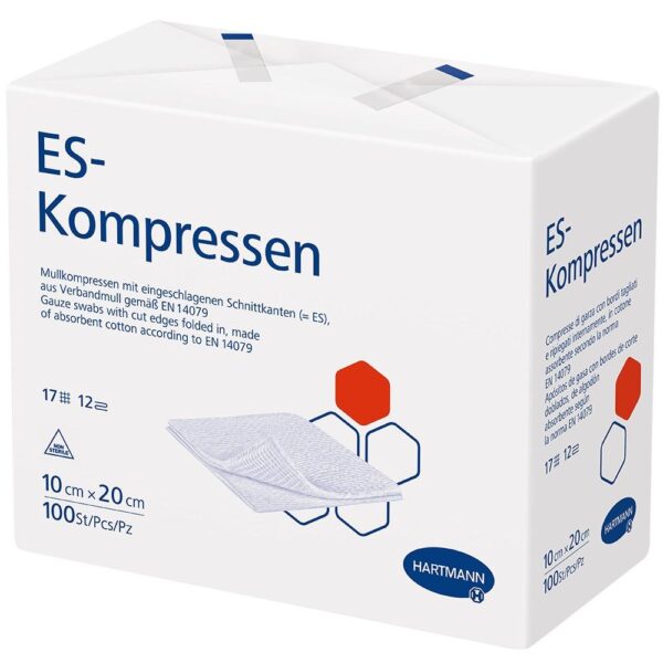 ES-KOMPRESSEN unsteril 10x20 cm 12fach