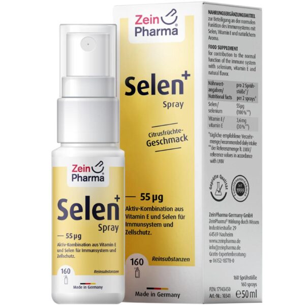 Zein Pharma Selen+ Spray Citrusfrüchte Geschmack 55µg