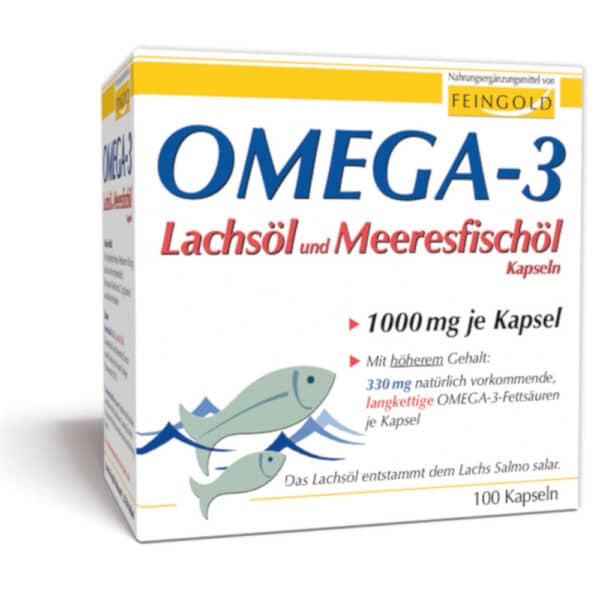 OMEGA 3 Lachsöl und Meeresfischöl Kapseln