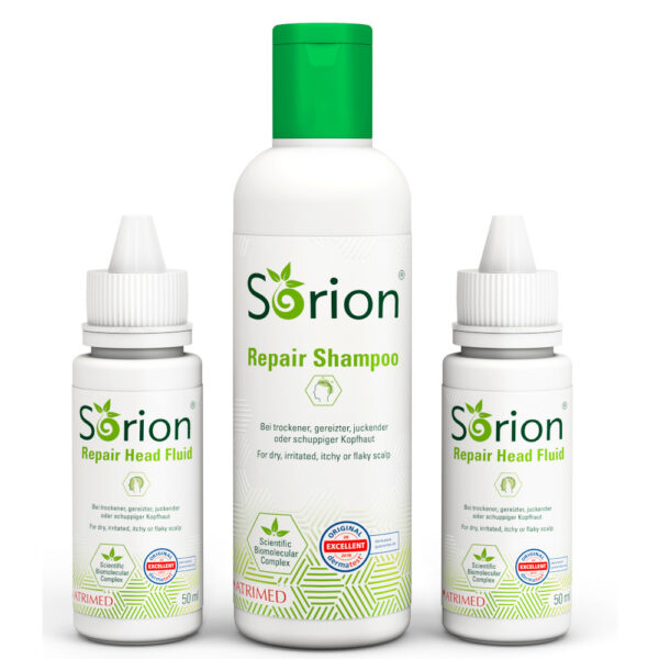 Sorion Repair Shampoo & 2x Sorion Repair Head Fluid