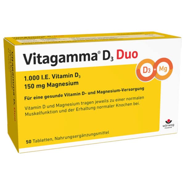 VITAGAMMA D3 Duo 1.000 I.E Vitamin D3 150mg Magnesium